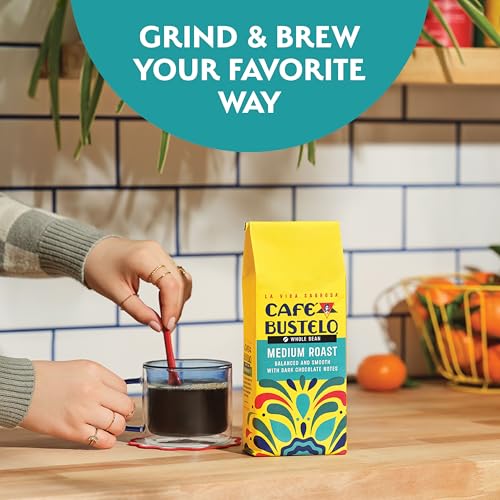 Medium Roast Whole Bean Coffee - Pack of 6, 10 oz Bags - Café Bustelo