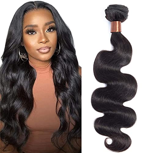 Angie Queen 18 Inch Body Wave Human Hair Bundles - 1 Pack Unprocessed Virgin Brazilian Hair Extensions