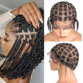 Braided Wig Cap with Baby Hair - Human Crochet Cap for Crochet Braids, Glueless, HD Lace, Black #1B - 99 Sections