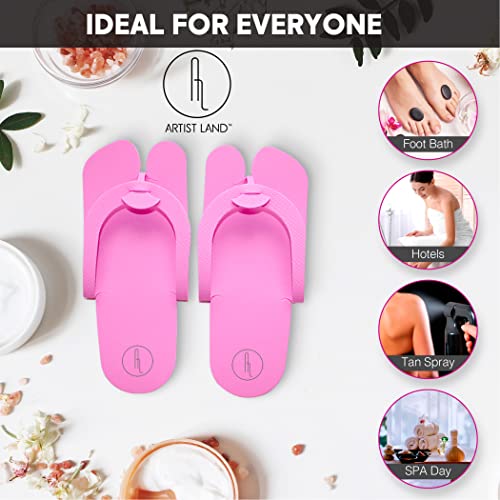 60 Pairs Disposable Anti-Slip EVA Slippers for Spa & Nail Salon - Bulk Multi-Color Pack
