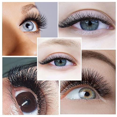 Professional Lash Extension Kit ? Faux Mink Bundle 500 Lash Fans (8-17mm)- Premade Loose Fans base (0.05mm & 0.07mm) -Volume Lash Extensions Multiple Selection -Black (9D D Curl Wispy 13mm)