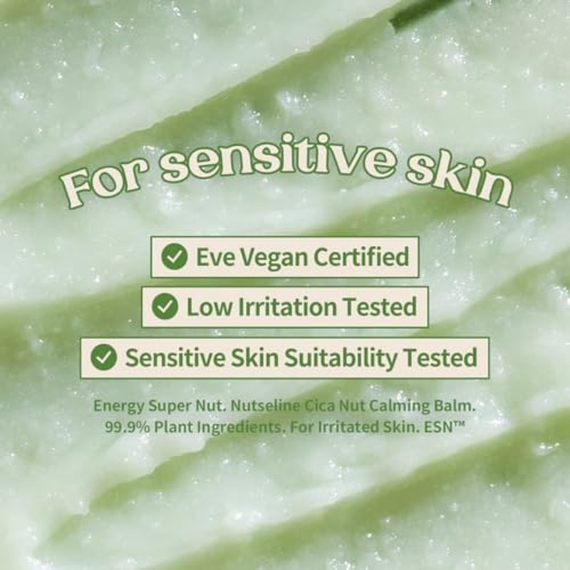 Cica Nut Calming Balm -Korean Skin care- dermatologist tested for Sensitive, Irritated Skin, 99% Plant-Based, Hypoallergenic, Vegan (1.69 fl oz)