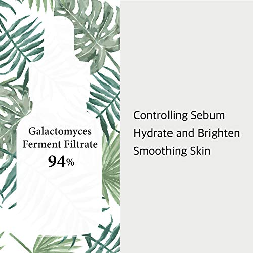 Galactomyces Ferment Filtrate 94% Concentrated Facial Serum - Hydrating Formula for Balanced Skin, 1 Fl Oz (30ml)