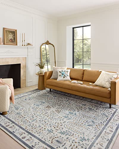 Loloi Rifle Paper Co Maison Wisteria Cream Area Rug 5' x 7'6" Rectangular
