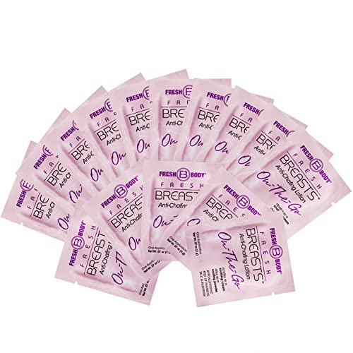 Fresh Breasts On-The-Go Travel Size Anti-Chafing Lotion 60 Pack - Unscented