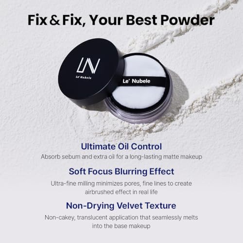 Le' Nubele Azulene Face Fixing Powder Mini Size - Translucent, Talc-Free, 3g - Sensitive Skin