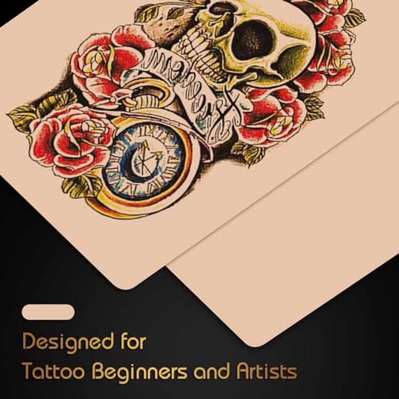 10Pcs Double Sides Thick Fake Skin Tattoo - 86 in Soft Practice Skin for Beginners and Experienced Tattoo Artists