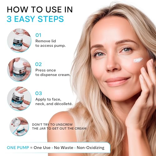 Retinol Face & Neck Moisturizer 1.85 Fl Oz 2-Pack Collagen Hyaluronic Acid Anti-Aging