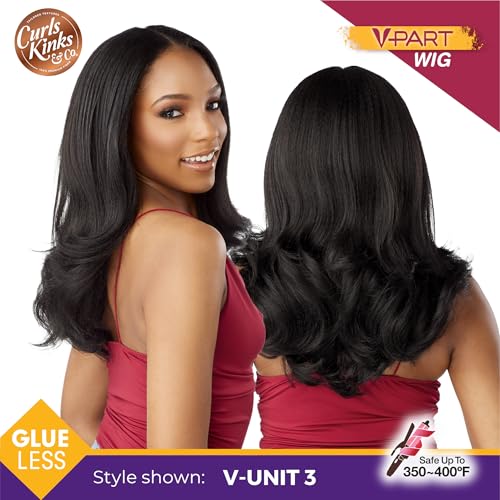 Sensationnel Curls Kinks & Co V-Part Wig-Unit 3 1B OffBlack Natural Synthetic Wig