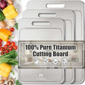3-Piece Titanium Cutting Boards with Juice Grooves & Non-Slip Mat