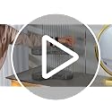Corner Bathroom Counter Organizer 2-Tier Makeup Storage - Gold