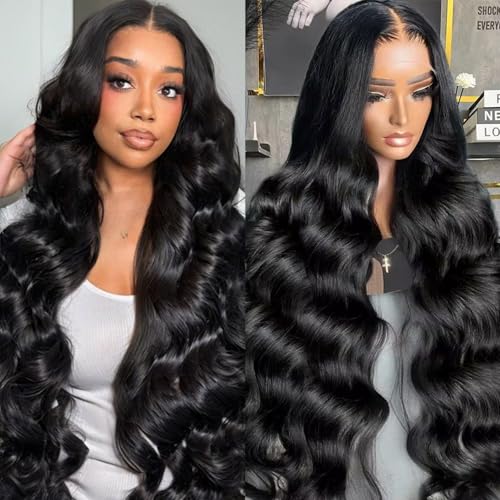 Optenpg 22 Inch Body Wave Lace Front Wigs Human Hair HD Lace Natural Color Pre Plucked with Baby Hair
