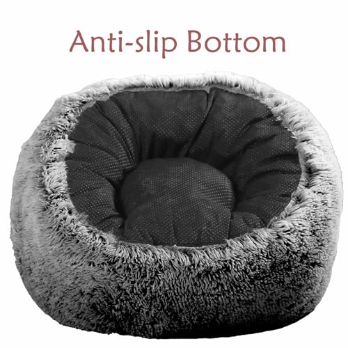 Aodenge 4FT Black Plush Faux Fur Bean Bag Chair with Memory Foam - Kids & Adults Lazy Sofa