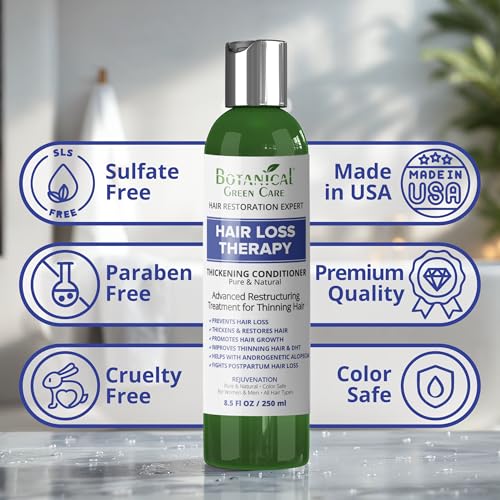 Botanical Green Care Thickening & Volumizing Conditioner for Hair Growth and Strength, Color Safe