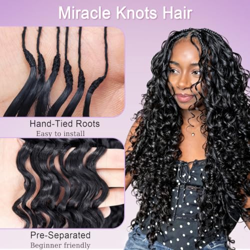 18 Inch Feather Crochet Hair for Black Women - 100 Strands, Miracle Knots, Lightweight & Soft