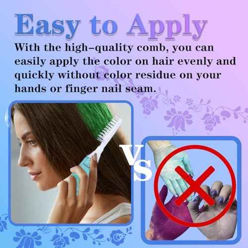 Hair Color Wax for Girls, 4 PCS Temporary Hair Dye in Green, Blue, Pink, Purple, Washable Hair Chalk Kit for Kids & Adults, Great Gifts for 6-13 Year Old Girls Birthday