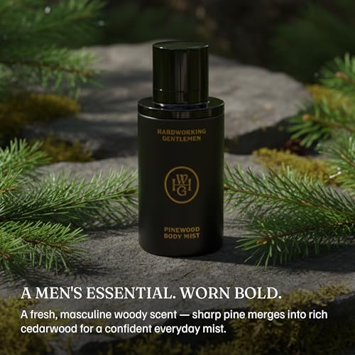 Mens Body Mist Pinewood Pine & Cedarwood 3.38oz — Hardworking Gentlemen, Wood Scent, Variation: Wood