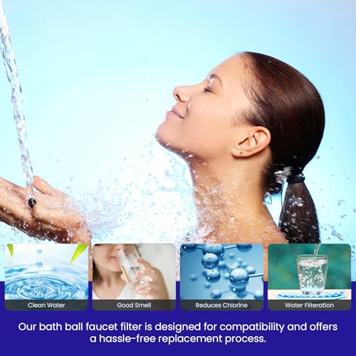 Crystal Quest Bathtub Filter Replacement Cartridge Pack of 2 BPA-Free Eco-Friendly Water Filter