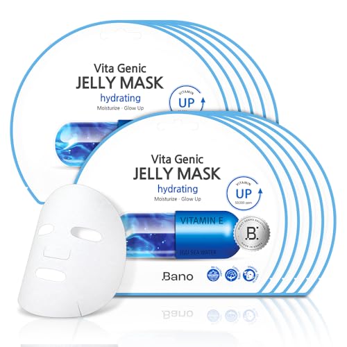 Bano Vita Genic Hydrating Jelly Mask Pack of 10 - Korean Face Sheet Masks