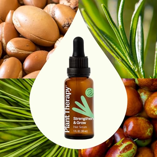Plant Therapy Hair Therapy Strengthen & Grow Hair Repair Serum 1 oz with Argan & Castor Oil