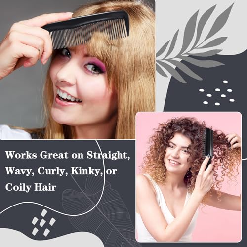 Hair Brush and Comb Set for Homeless & Charitable Donations, Black with Red Variation