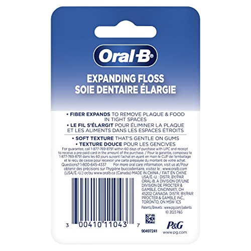 Oral-B Expandable Mint Dental Floss 6-Pack, Soft & Deep Clean, 50M per Pack