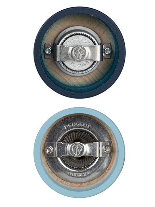 Peugeot Tahiti Salt & Pepper Mill Set - Midnight & Azure Blue, 6-Inch