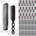 Hair Brush and Comb Set for Homeless & Charitable Donations, Black with Red Variation
