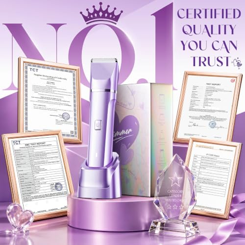 Metallic Purple 5-in-1 Bikini Trimmer for Women - Deluxe Grooming Kit