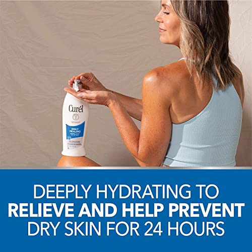 Curel Daily Healing Moisture Body Lotion - Original Formula, 13 Fl Oz, Pack of 2 - Hydrating Skin Moisturizer for Dry Skin