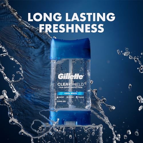 Gillette Endurance Cool Wave Clear Gel Antiperspirant Deodorant 3.8oz Pack of 2