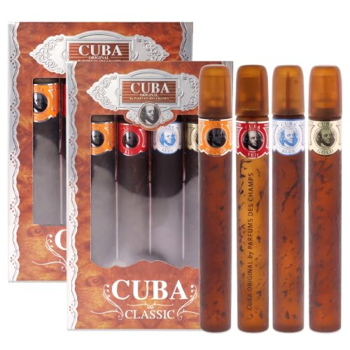 Cuba for Men Gift Set - 4.68 Ounce Pack of 2, Casual Eau de Toilette