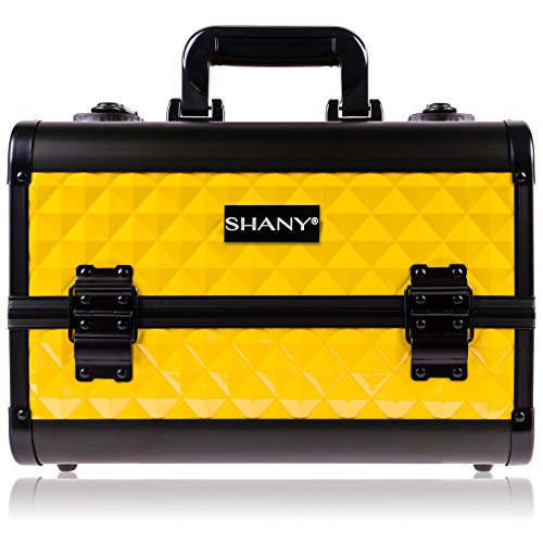 SHANY Premier Fantasy Professional Makeup Train Case Cosmetic Box Portable Makeup Case Organizer Jewelry storage with Locks, 3 Trays, Makeup Brush Holder and Cosmetics Mirror - NY Taxi