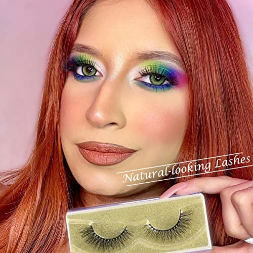 False Eyelashes Bulk 50 Pairs - 5 Styles Fluffy Mink Look Natural Cat Eye