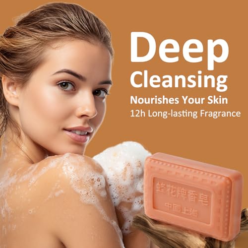 Bee & Flower Soap Bar Sandalwood Soap Moisturizing Bath Bar Soaps Nourishes Your Skin 4.4 oz(Pack of 4)