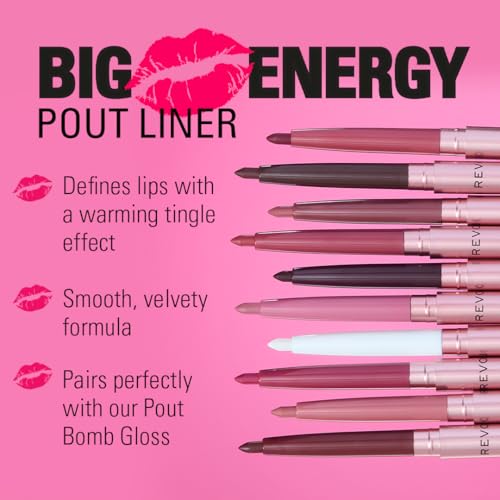 Revolution Beauty London, Pout Bomb Plumping Lip Liner, Long-Lasting Lip Shaper with Hyaluronic Acid & Vitamin E, Vegan & Cruelty-Free, Cherry Red