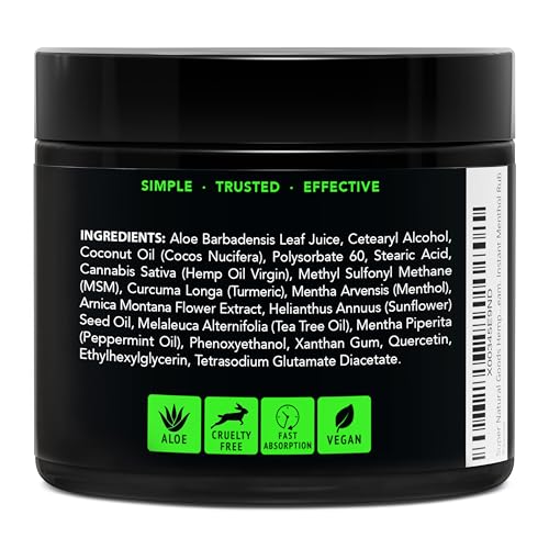 Super Natural Goods Magic Hemp Cooling Cream 8oz with Hemp Oil & Botanicals