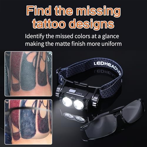 Polarized Tattoo Light Kit with Anti-Glare Glasses Set for Precise Coloring & Fine Details