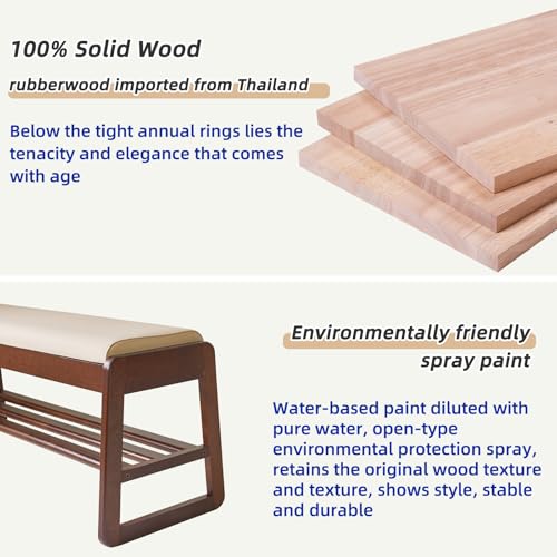 Aibiju 2-Tier Wooden Shoe Rack Bench with Flip-Top Storage & Cushion, Entryway Organizer