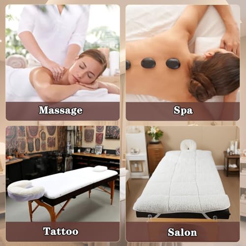 Premium Fleece Massage Table Cover 31x72 Inches with Face Rest & Non-Slip Design