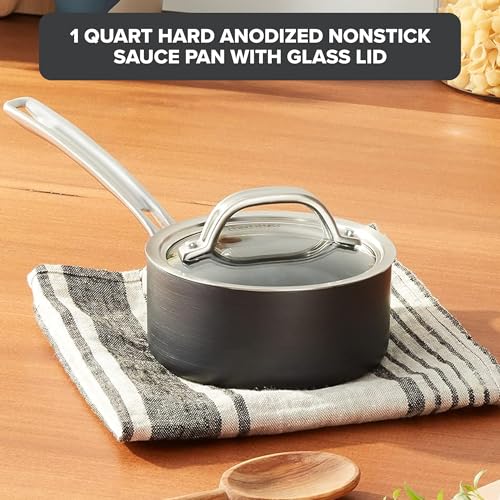 Viking 1 Quart Nonstick Saucepan with Glass Lid - Gray, Oven & Dishwasher Safe