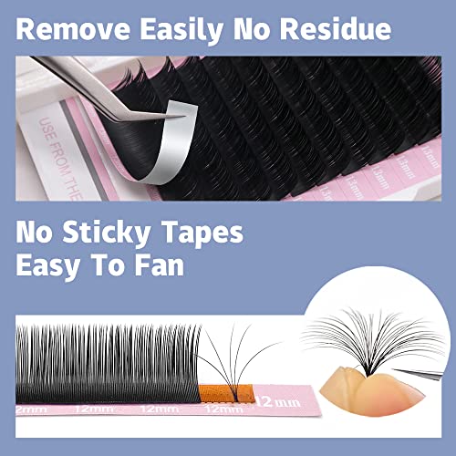 Faux Mink Silk Eyelash Extensions 0.03mm CC Curl 10mm Mixed Length Semi-Permanent Individual Lashes Extension Professional Salon Use