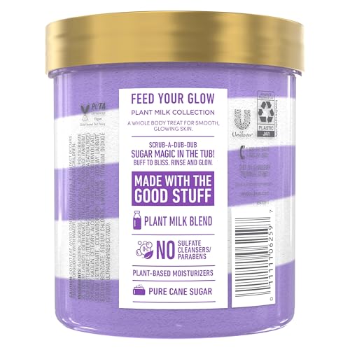 Dove Body Scrub Velvet Acai & Rice Milk For Women For Exfoliated & Hydrated skin 15 OZ