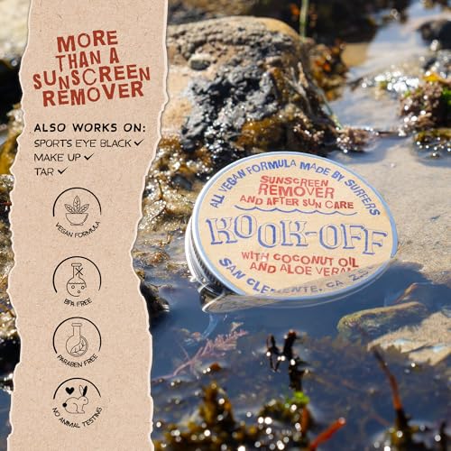 Mineral Sunscreen Remover & After Sun Care | Natural, Ocean-Safe Formula | Aloe Vera & Coconut Oil | Removes Stubborn Zinc Sunscreen | 2.5oz Tin