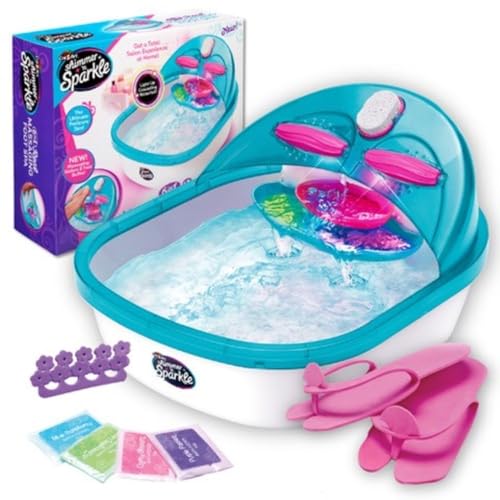 Cra-Z-Art Shimmer 'n Sparkle 6-in-1 Kids Foot Spa with Massaging Rollers & Light-Up Waterfall