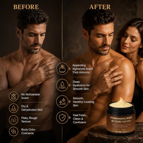 Derperzi Pheromone Body Butter for Men - Long-Lasting Fragrance & Deep Hydration (2 Pack)