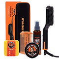 Tame the Wild 6-Piece Premium Beard Grooming Kit with Heated Brush & Accessories