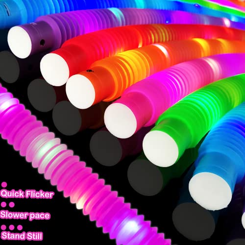 Kannove 96PCS Bulk Glow Sticks Halloween Party Favors - Light Up Pop Tubes for Kids & Events