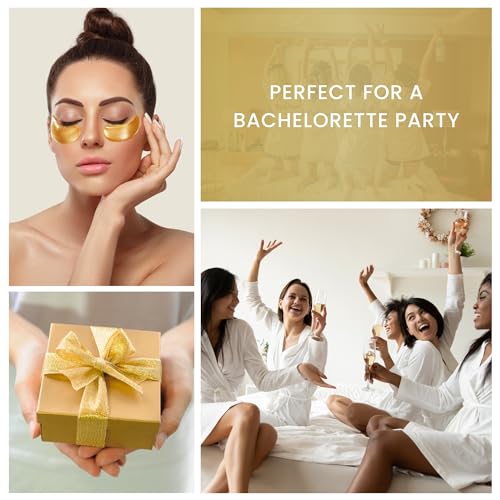 24K Gold Under Eye Patches for Dark Circles & Puffy Eyes - Rejuvenating Eye Masks