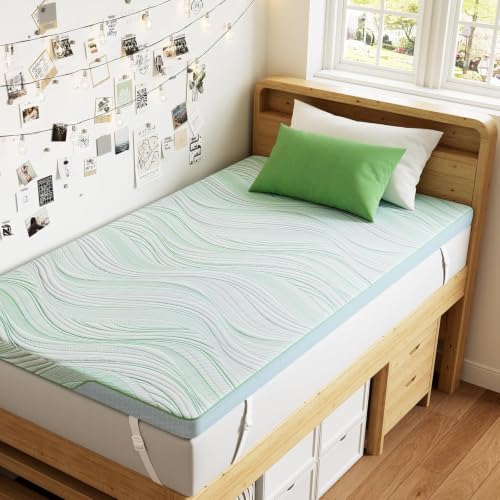 Twin Mattress Topper 3 Inch Medium Firm with Washable Bamboo Cover